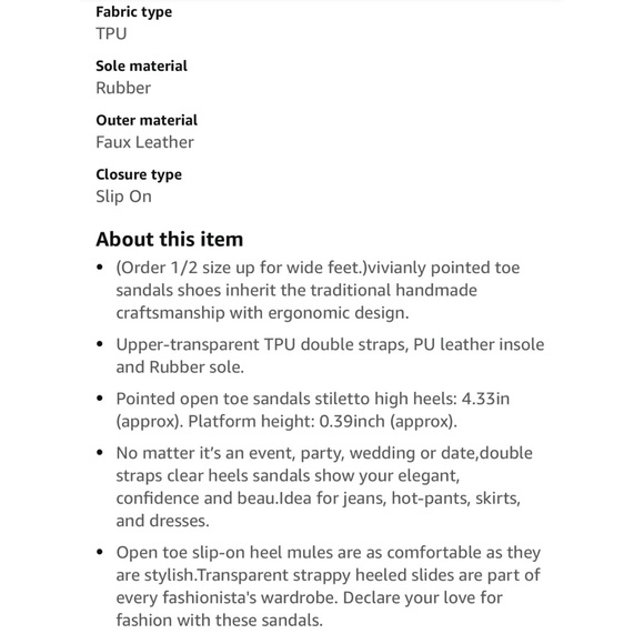 New Vivianly Clear Nude Pointy Toe Heels - Picture 13 of 14